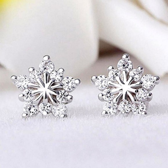 Сережки гвоздики Crystal Star срібні Сережки гвоздики Crystal Star срібні