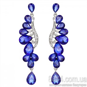 Длинные серьги с камнями сваровски lady Длинные серьги с камнями сваровски lady