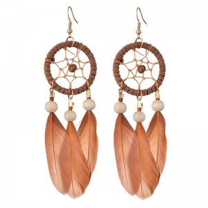 Серьги с перьями Ловец снов