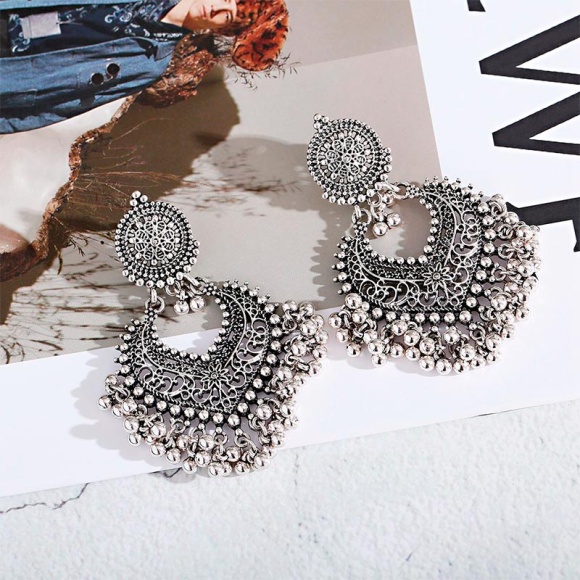 Серьги подвески бохо плетение Серьги подвески бохо плетение