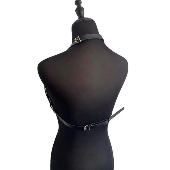 Кожаный лиф-топ бюстгальтер Анита