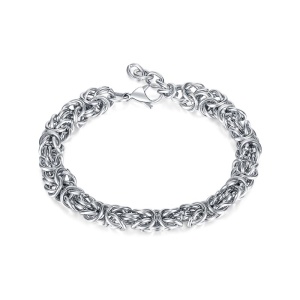 Браслет из стали Византийское плетение лонг Браслет из стали Византийское плетение лонг