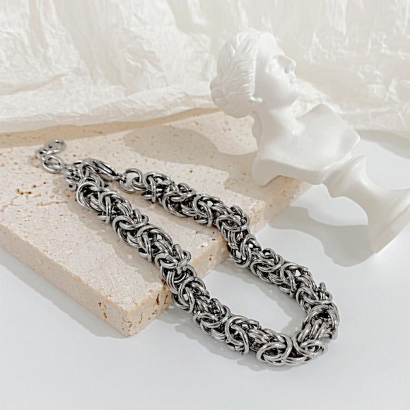 Браслет із сталі Візантійське плетіння лонг Браслет із сталі Візантійське плетіння лонг