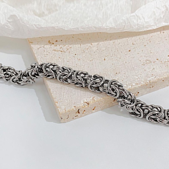 Браслет із сталі Візантійське плетіння лонг Браслет із сталі Візантійське плетіння лонг