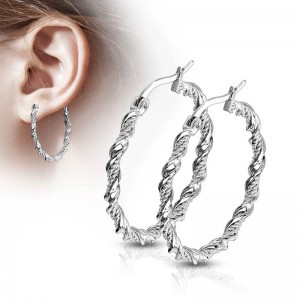 Серьги кольца из стали Spikes SE3549 Серьги кольца из стали Spikes SE3549