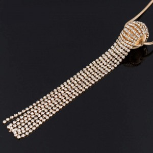 Довгий кулон кришталевий дощ Довгий кулон кришталевий дощ