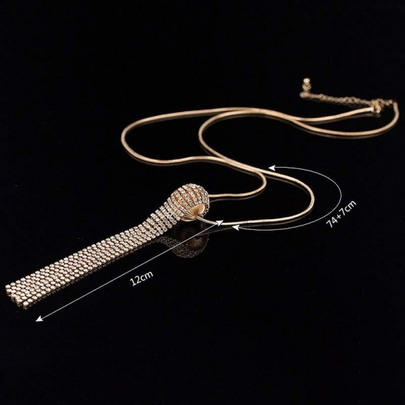 Длинный кулон кристальный дождь