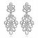Весільні сережки Амелі з кристалами сваровські