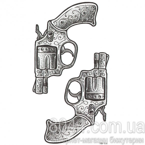 Тимчасове татуювання — Пістолети XQB-036 (21*10 см)
