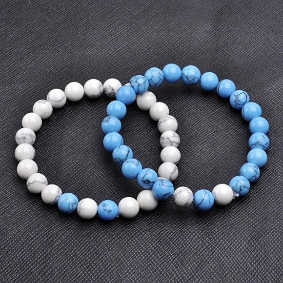 Браслеты из натурального камня Мрамор и Бирюза