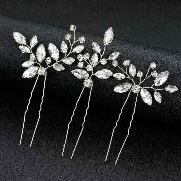 Набор шпилек для волос Хрустальное Очарование 3 шт