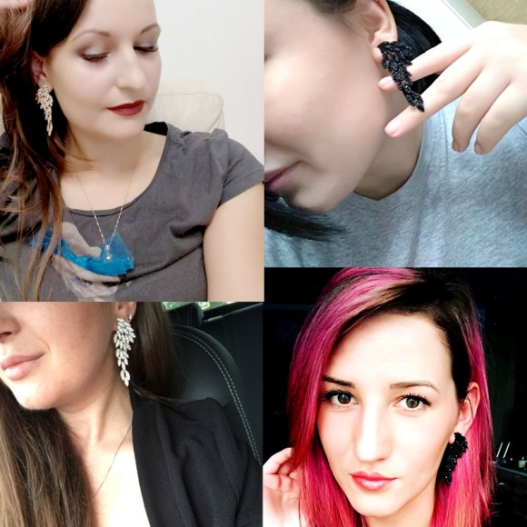 Сережки довгі з камінням Suite Crystals