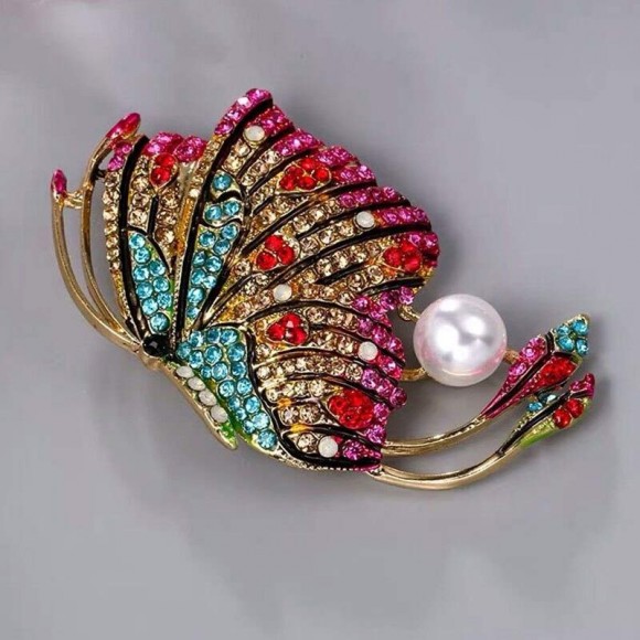 Брошь Бабочка изыск кристалл Брошь Бабочка изыск кристалл