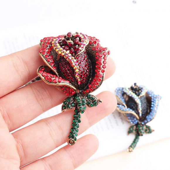 Брошь роза бутон