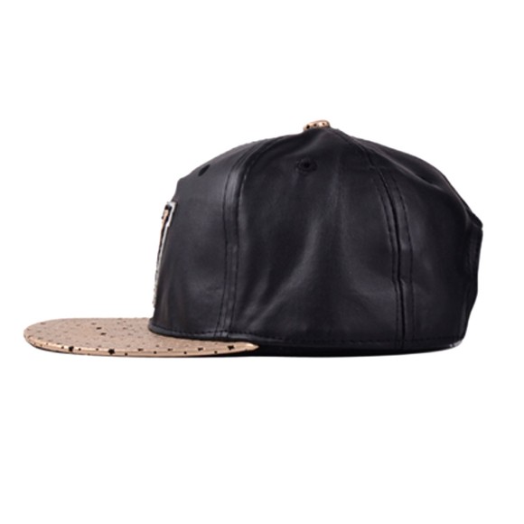 Кепка шкіряна з прямим козирком New York
