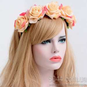 Обруч для волос (венок на голову) с розами