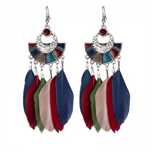Серьги перья Этно стиль Серьги перья Этно стиль