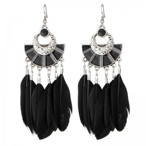 Сережки пірʼя Етно стиль