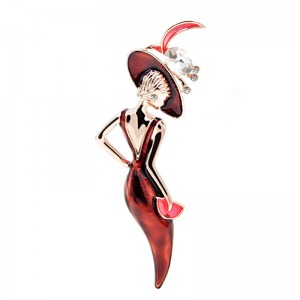 Брошь Леди в красном Брошь Леди в красном