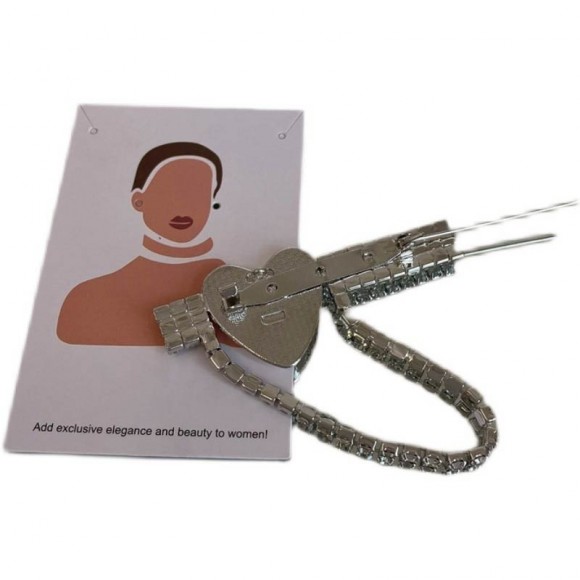 Брошь кристальное Сердце гладь