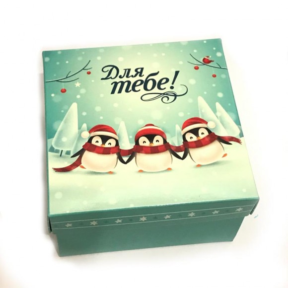 Подарочная коробка с пингвинами для тебя