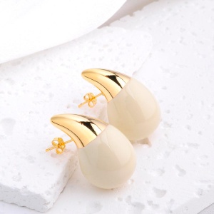 Серьги капля белый микс Серьги капля белый микс