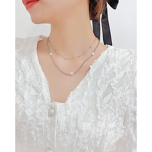 Женская двойная цепочка из стали