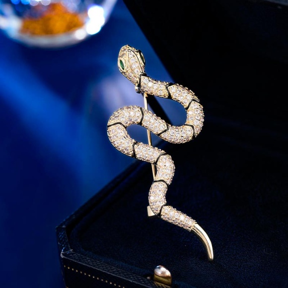 Премиум брошь Змея питон