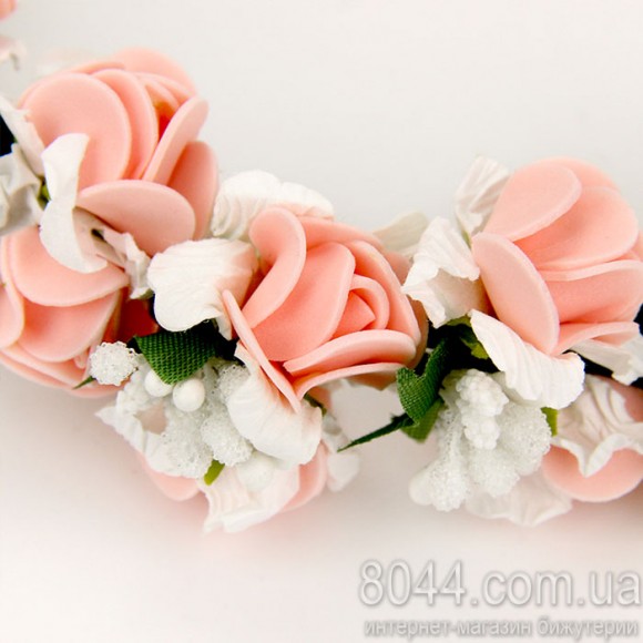 Обруч для волосся (вінок на голову) з квітами Троянди Обруч для волосся (вінок на голову) з квітами Троянди