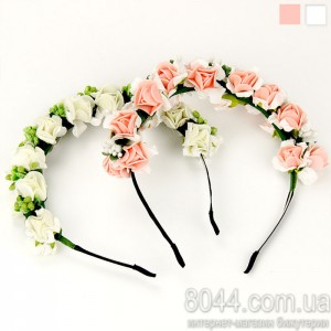 Обруч для волосся (вінок на голову) з квітами Троянди Обруч для волосся (вінок на голову) з квітами Троянди