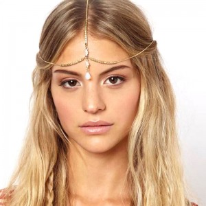 Ободок для волосся золотистого кольору Water drop Ободок для волосся золотистого кольору Water drop