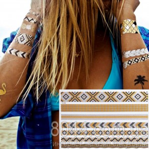 Флеш тату металлическая — Набор ассорти # 5 Флеш тату металлическая — Набор ассорти # 5