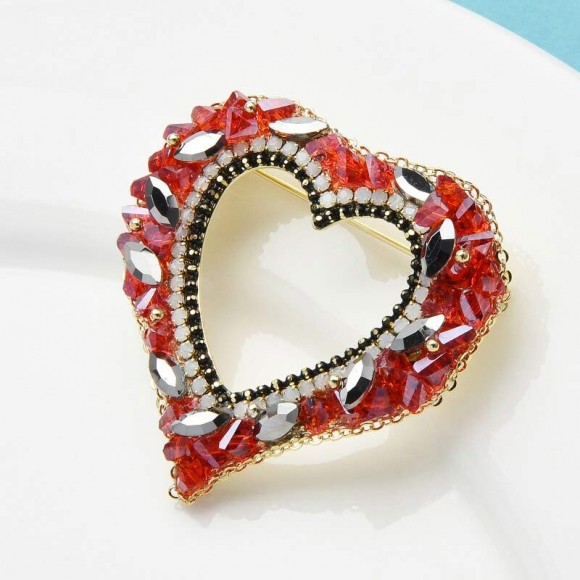 Брошь кришталеве Серце Брошь кришталеве Серце