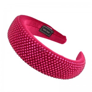 Широкий обруч с камнями Бархатный Широкий обруч с камнями Бархатный