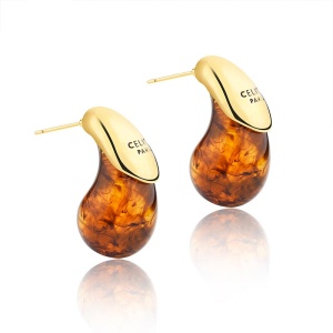 Серьги кристальная капля голди Кава Серьги кристальная капля голди Кава