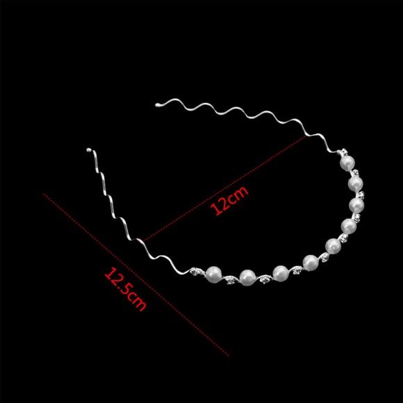 Обруч для волос с жемчугом Pearl Wave