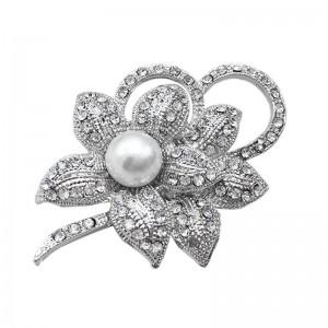 Брошь Цветок с жемчужиной Люкс Брошь Цветок с жемчужиной Люкс