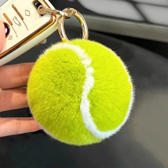 Брелок из натурального меха Теннисный мячик