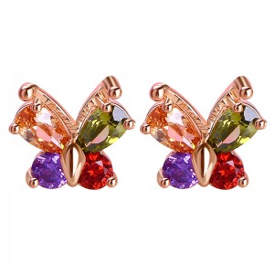Серьги гвоздики Бабочка Colorful Butterfly Серьги гвоздики Бабочка Colorful Butterfly