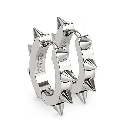 Серьги кольца из стали Spikes Шипы SSE-026 Серьги кольца из стали Spikes Шипы SSE-026