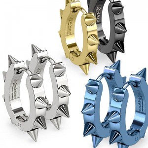 Сережки кільця зі сталі Spikes Шипи SSE-026 Сережки кільця зі сталі Spikes Шипи SSE-026