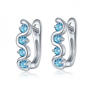 Серьги с английский замком Кристаллик Серьги с английский замком Кристаллик