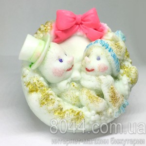 Мыло ручной работы Новый год — Снеговики снежные