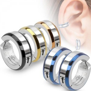 Кліпси зі сталі Spikes кольорова смужка SFE-13526 Кліпси зі сталі Spikes кольорова смужка SFE-13526