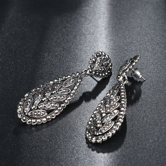 Серьги Веточка с марказитами