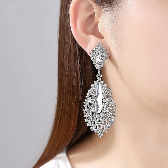 Весільні сережки Кришталеві