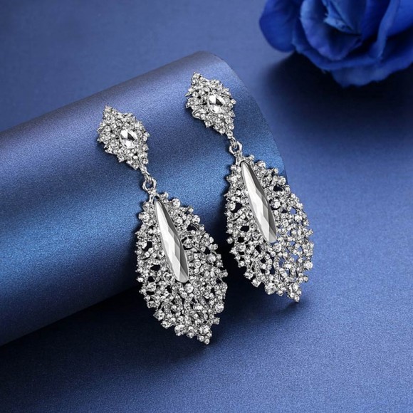 Весільні сережки Кришталеві