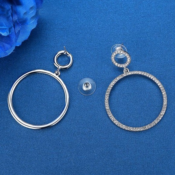 Серьги кольца с камнями Лори Серьги кольца с камнями Лори