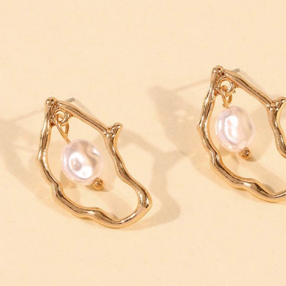 Серьги подвески морская абстракция Серьги подвески морская абстракция