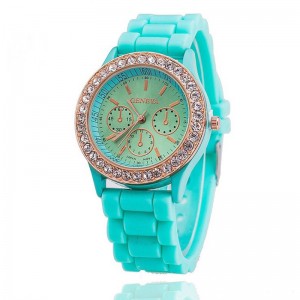 Часы Geneva с силиконовым ремешком Crystal